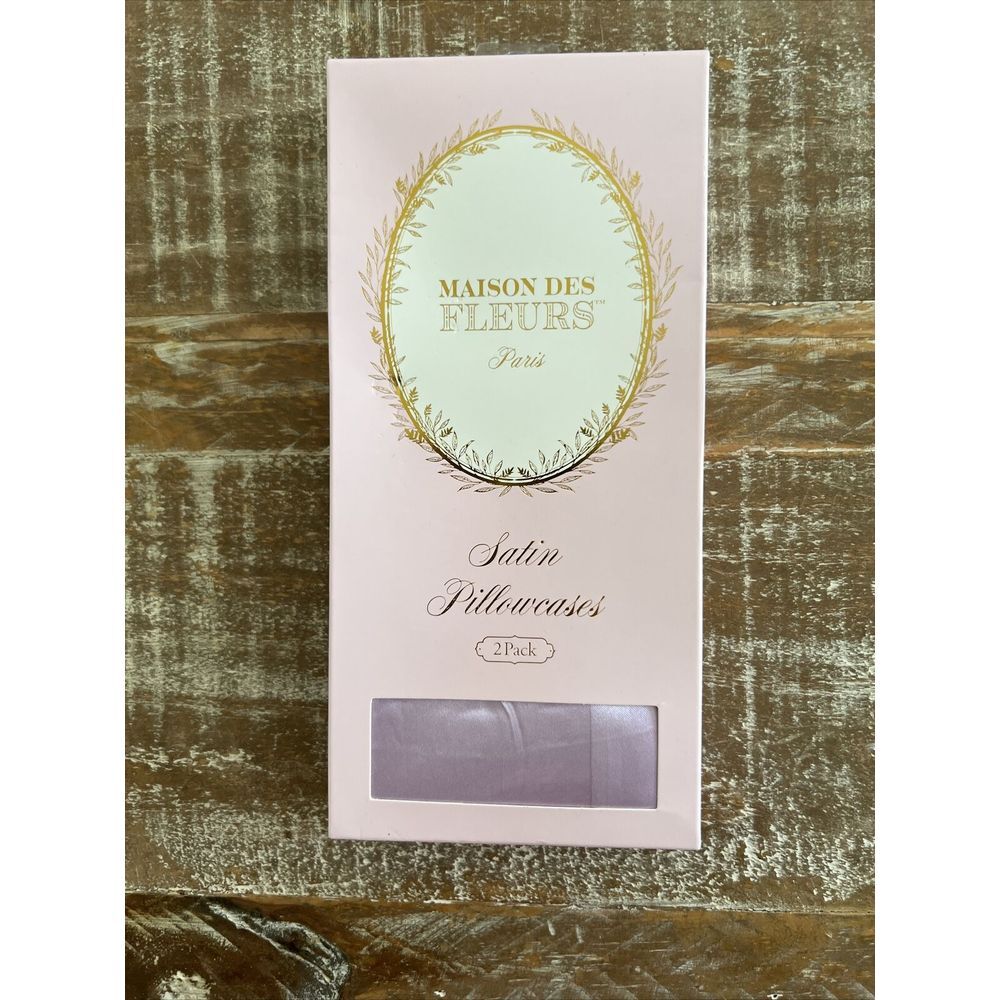 Maison Des Fleurs - 2 Pack Purple Satin Pillowcases‎